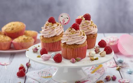Málnás pisztáciás muffin rózsavízzel Málnás pisztáciás muffin rózsavízzel