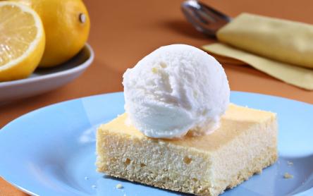 Túrótorta citrom sorbet jégkrémmel Túrótorta citrom sorbet jégkrémmel