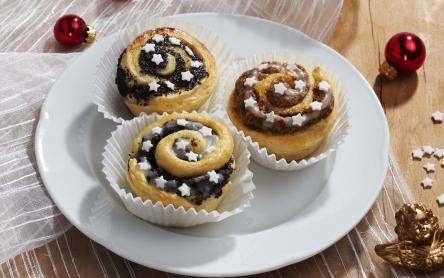 Mákos és diós bejgli muffin