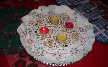 Mézeskalács adventi koszorú Mézeskalács adventi koszorú