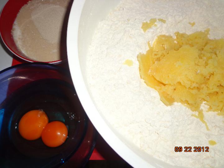 Sonkás „bukta” elkészítés 1. lépés képe Sonkás „bukta” elkészítés 1. lépés képe